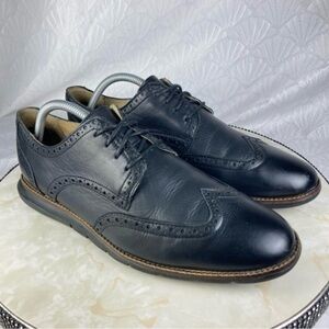 Cole Haan Black Leather Wingtip Loafers